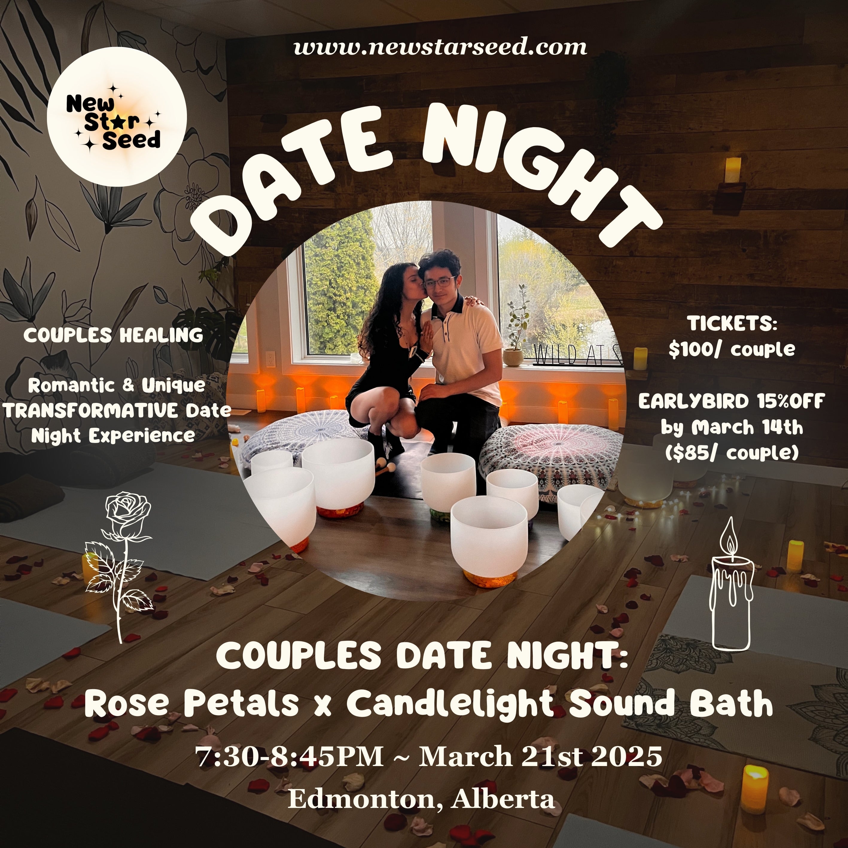 Couple’s Date Night: Rose Petals x Sound Bath - March 21, 2025