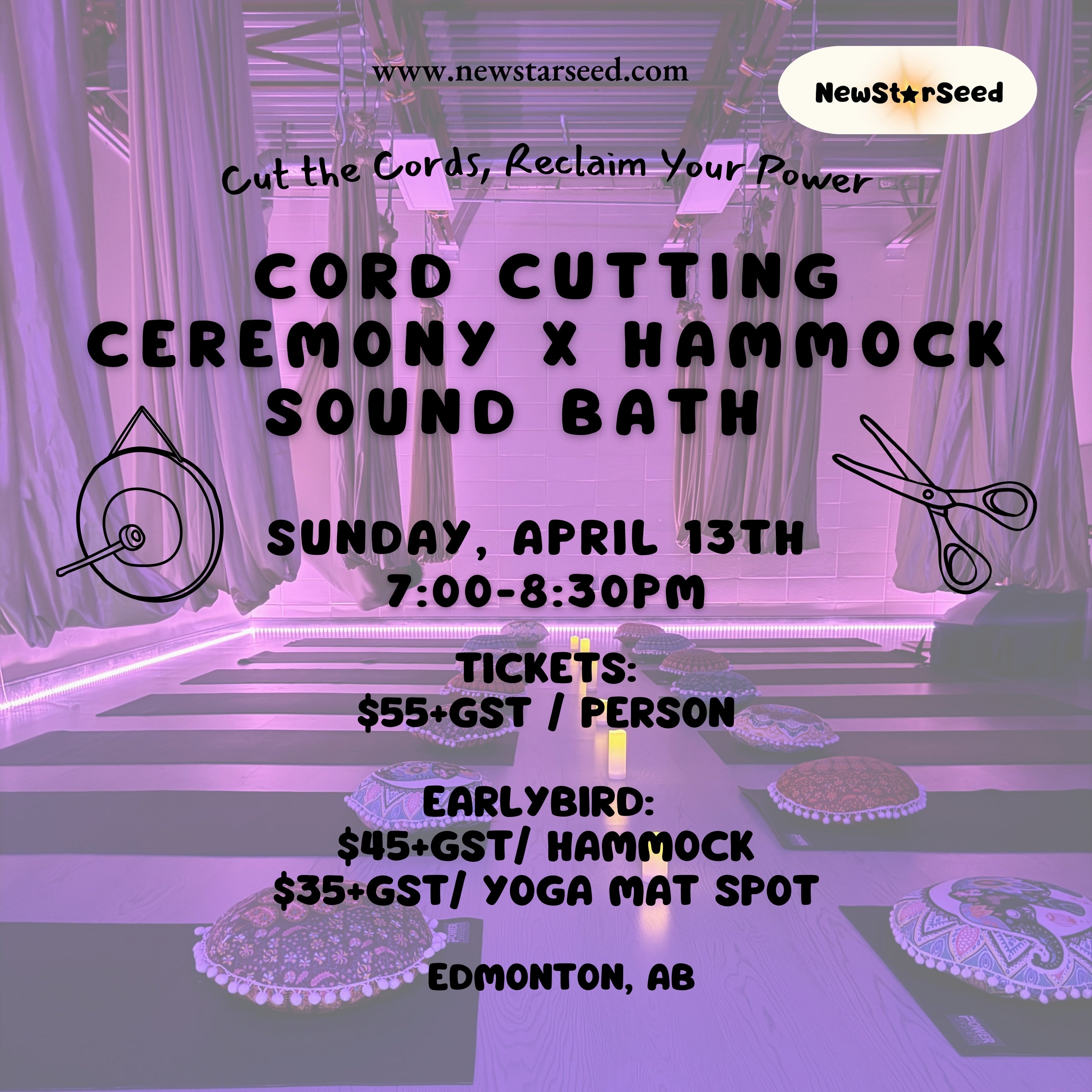 Cord Cutting Ceremony: Gong Cleanse x Hammock Sound Bath - April 13, 2025