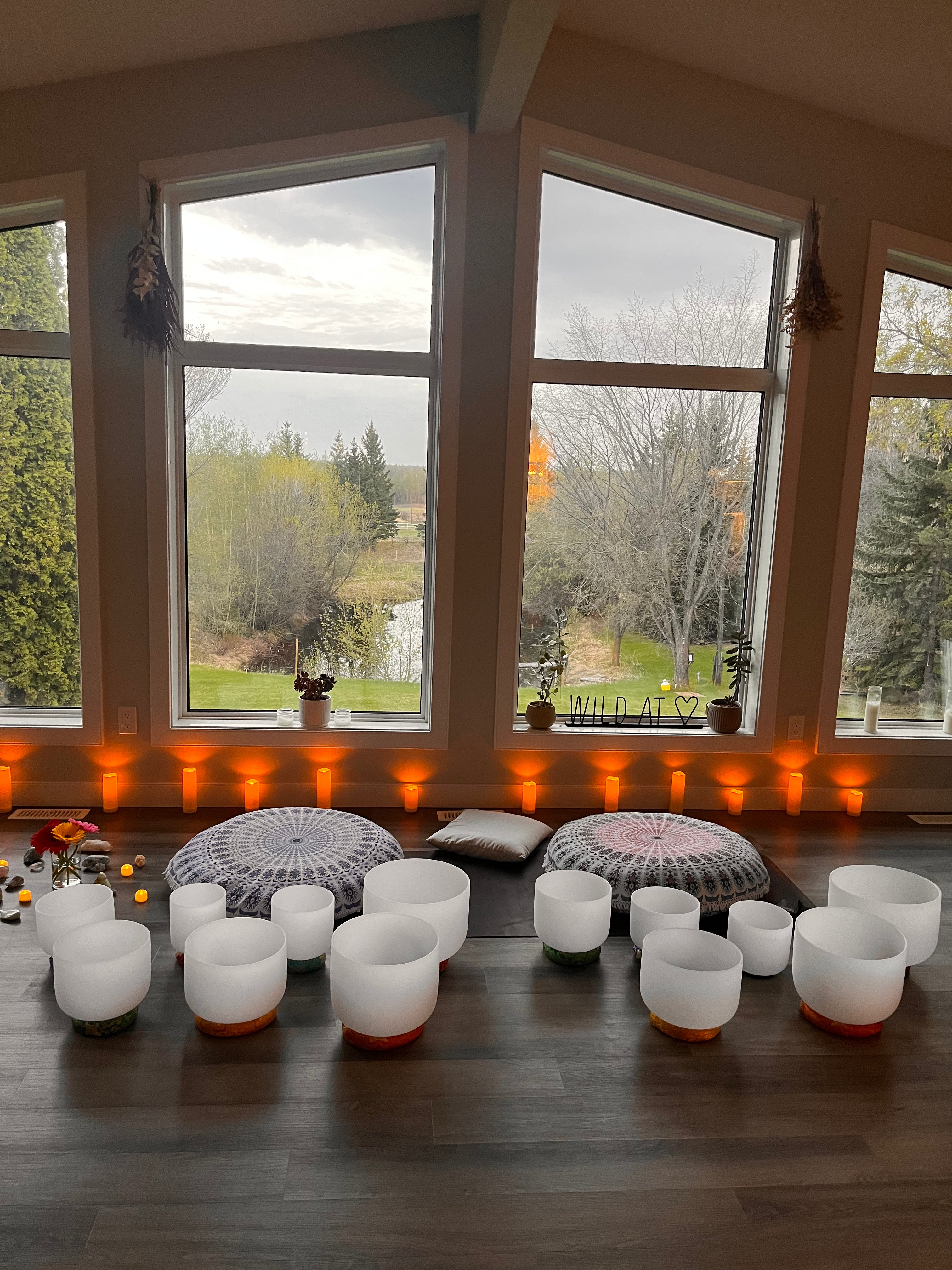 Crystal Quartz Singing Bowls - Set of 7 (6” - 12”)