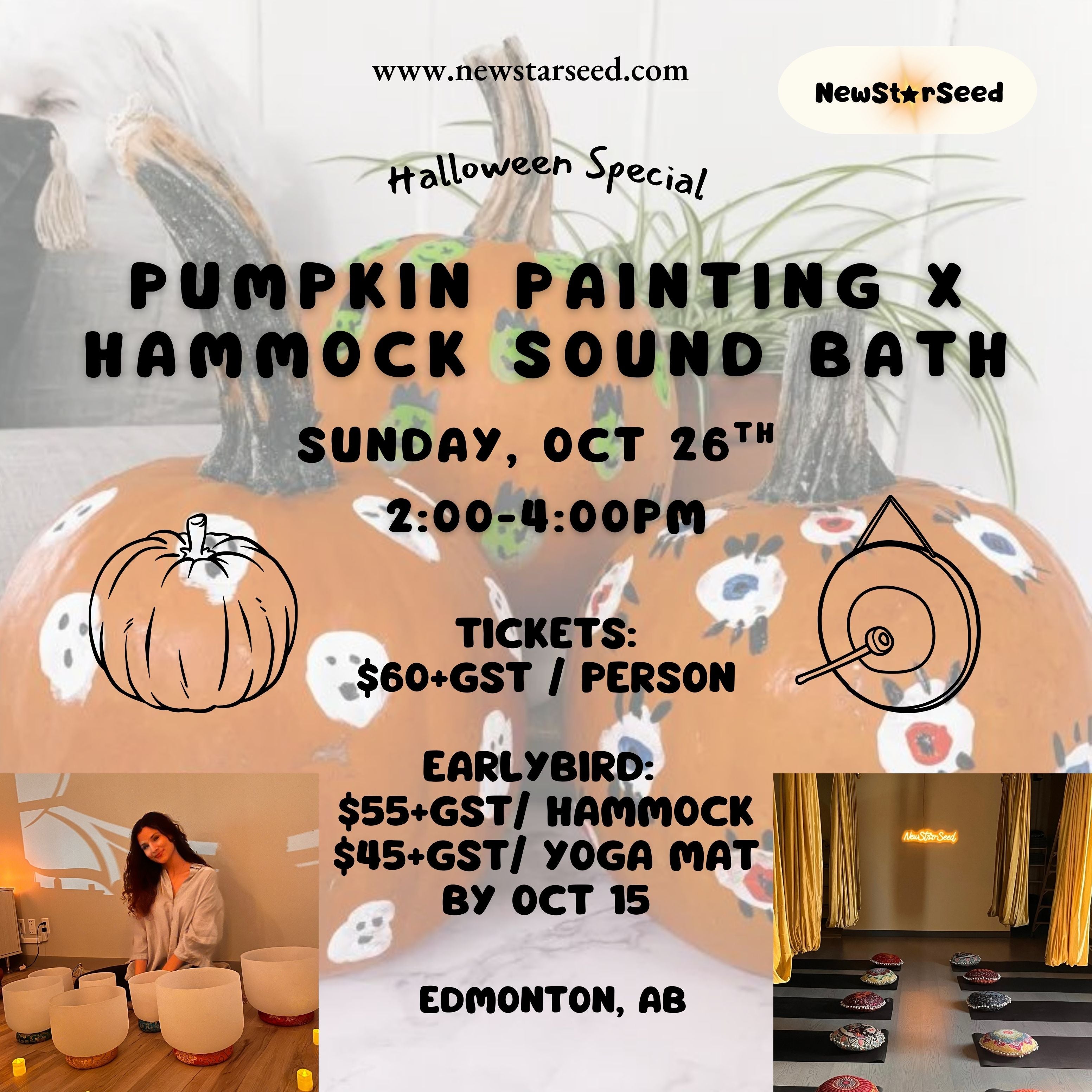 HALLOWEEN Special: Pumpkin Painting x Sound Bath Evening - October 26, 2025