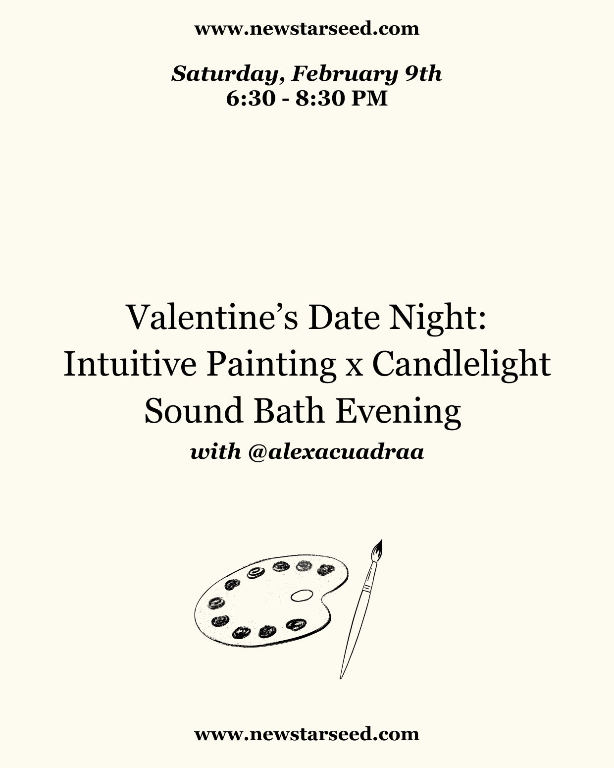 Valentine’s Date Night: Intuitive Painting x Candlelight Sound Bath Evening - February 9, 2024