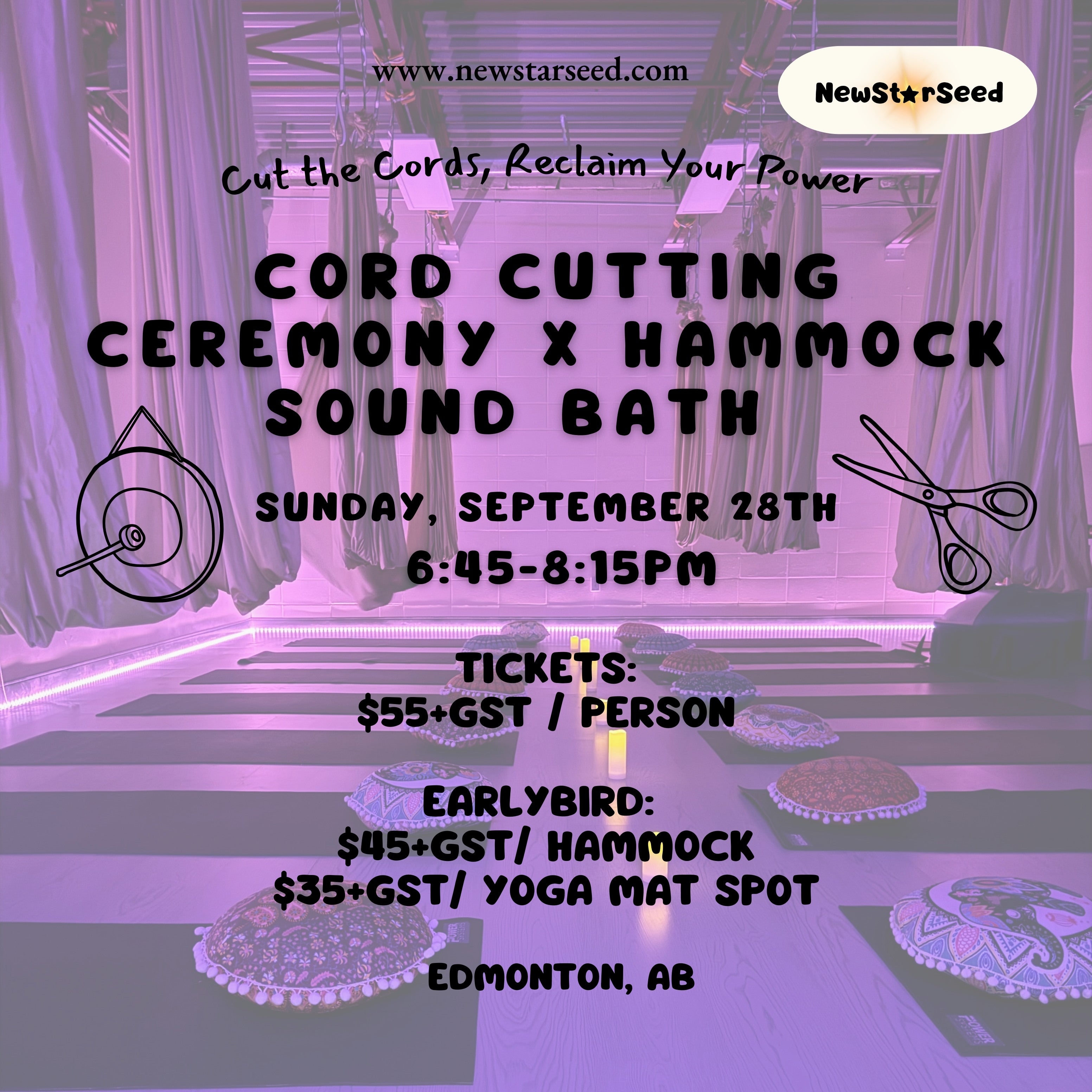 Cord Cutting Ceremony: Gong Cleanse x Hammock Sound Bath - September 28, 2025