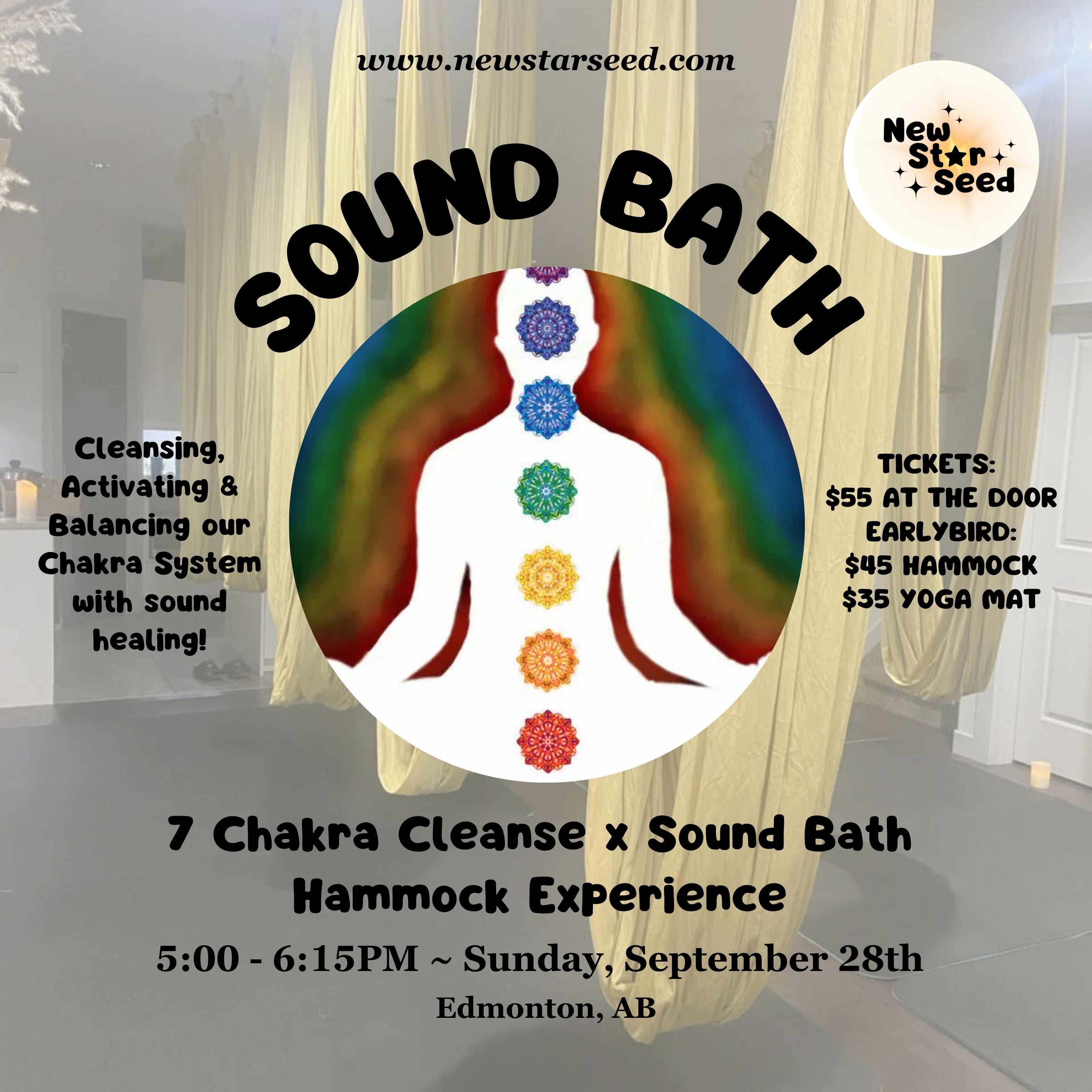 7 Chakras Cleanse x Sound Bath Hammock Experience - September 28, 2025