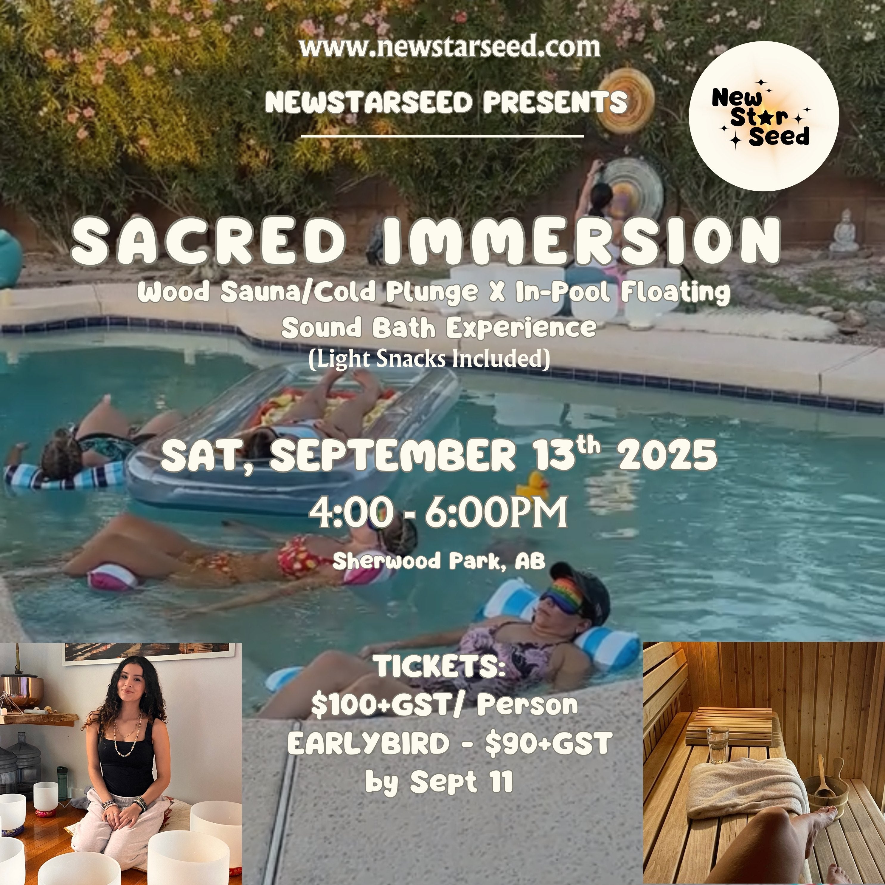 SACRED IMMERSION x In-Pool Floating Sound Bath - September 13, 2025