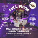 Full Moon: Cacao Drum Ceremony x Hammock Sound Bath Experience - August 17, 2024