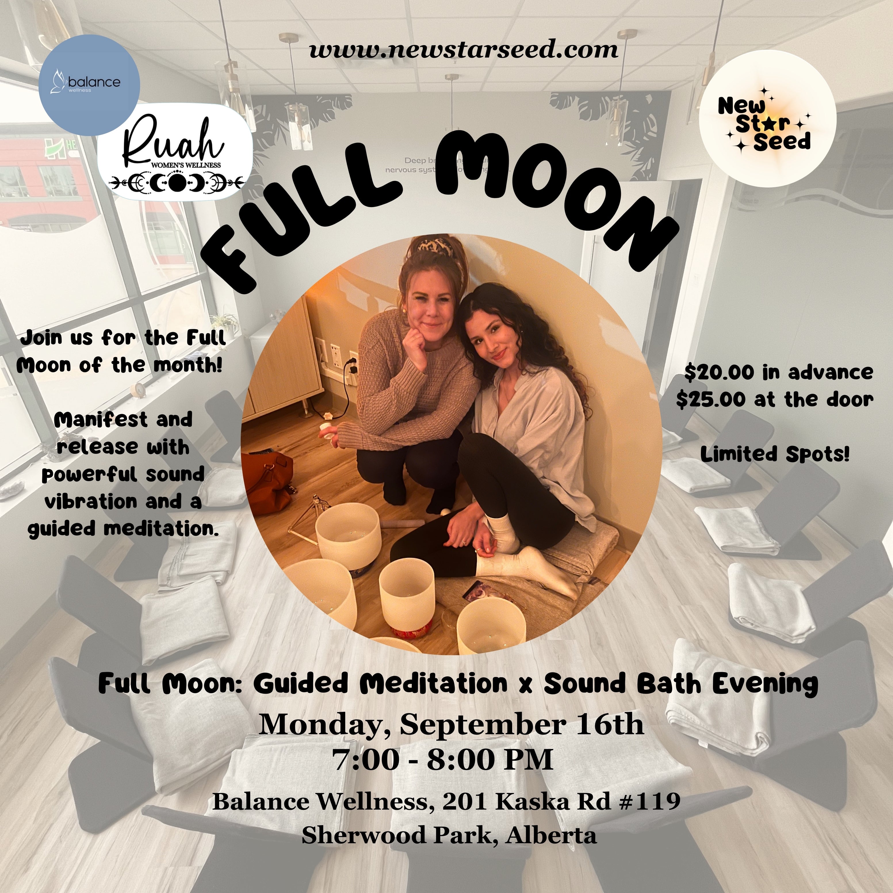 Full Moon: Guided Meditation x Sound Bath Evening - September 16, 2024