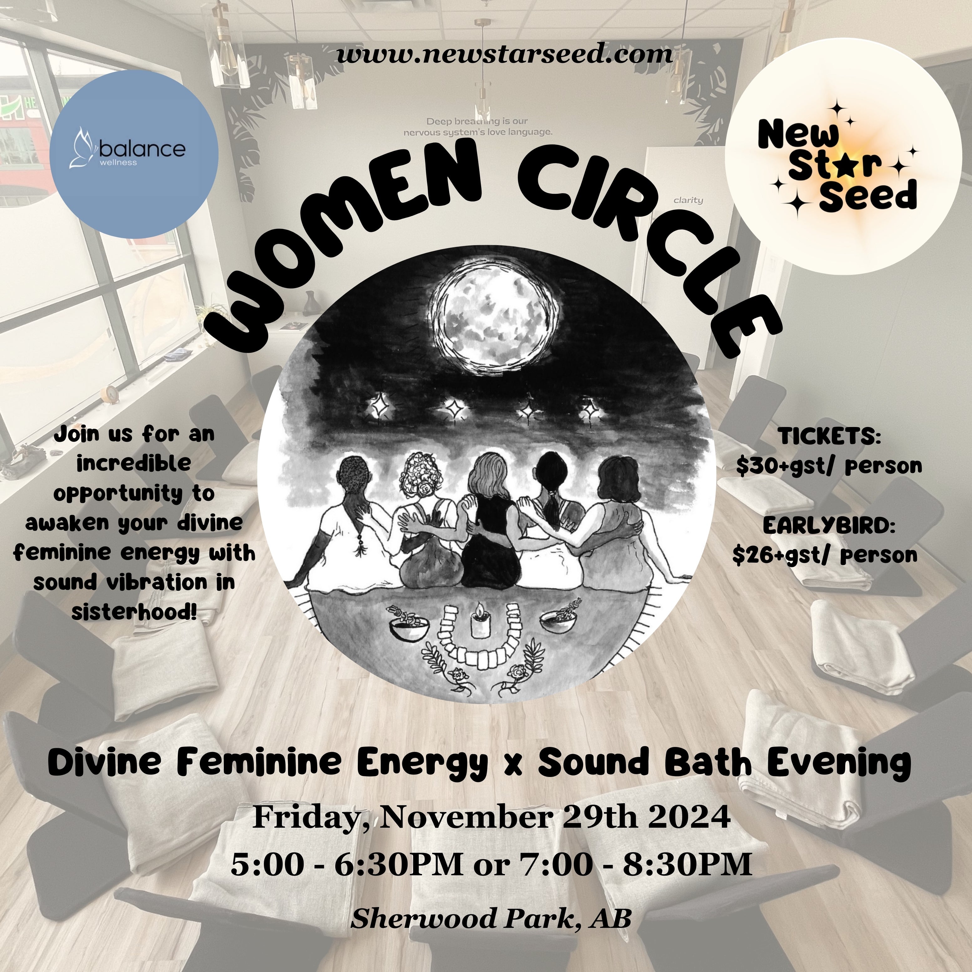 Women’s Circle: Divine Feminine, Roses x Candlelit Sound Bath - November 29, 2024