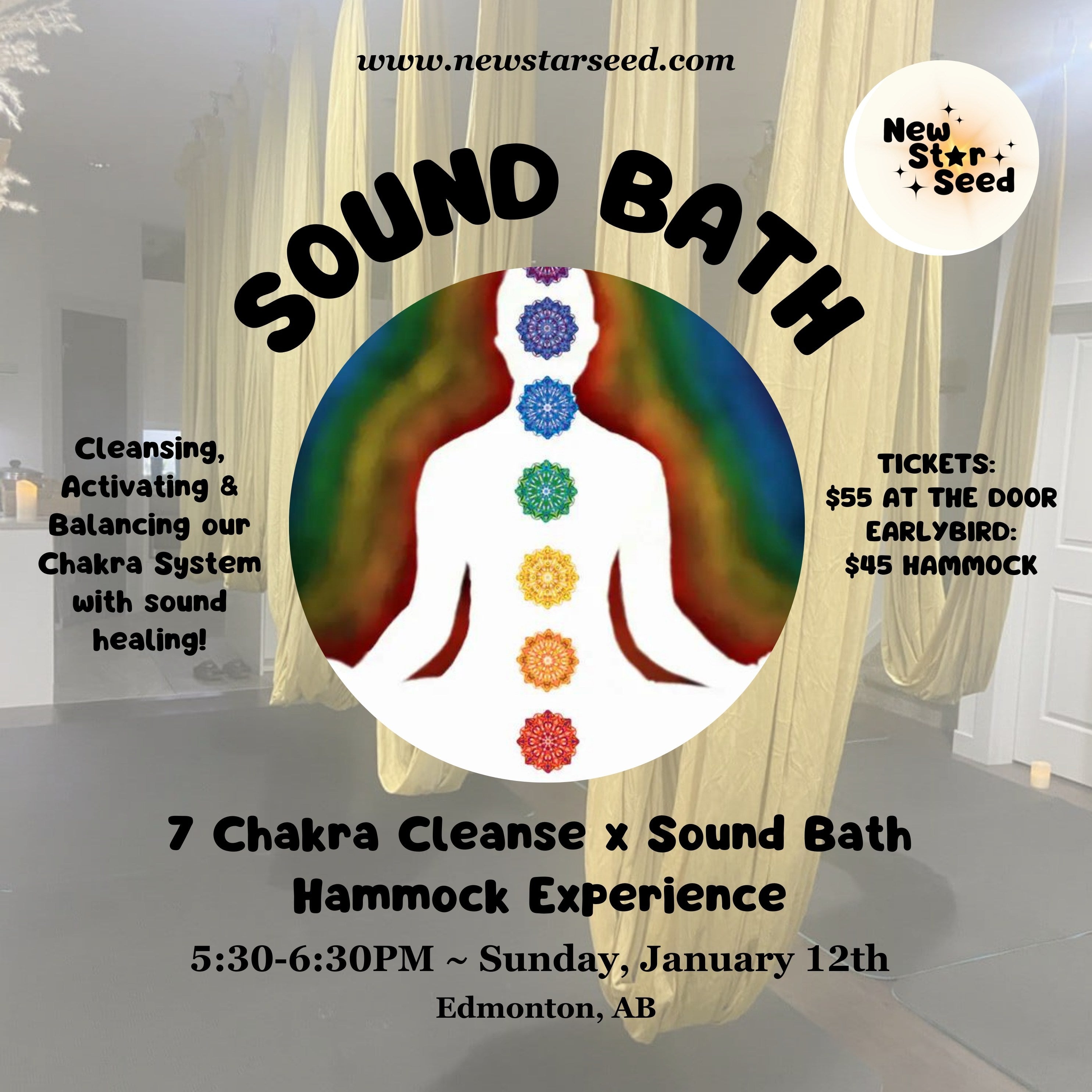 7 Chakras Cleanse x Sound Bath Hammock Experience - January 12, 2025