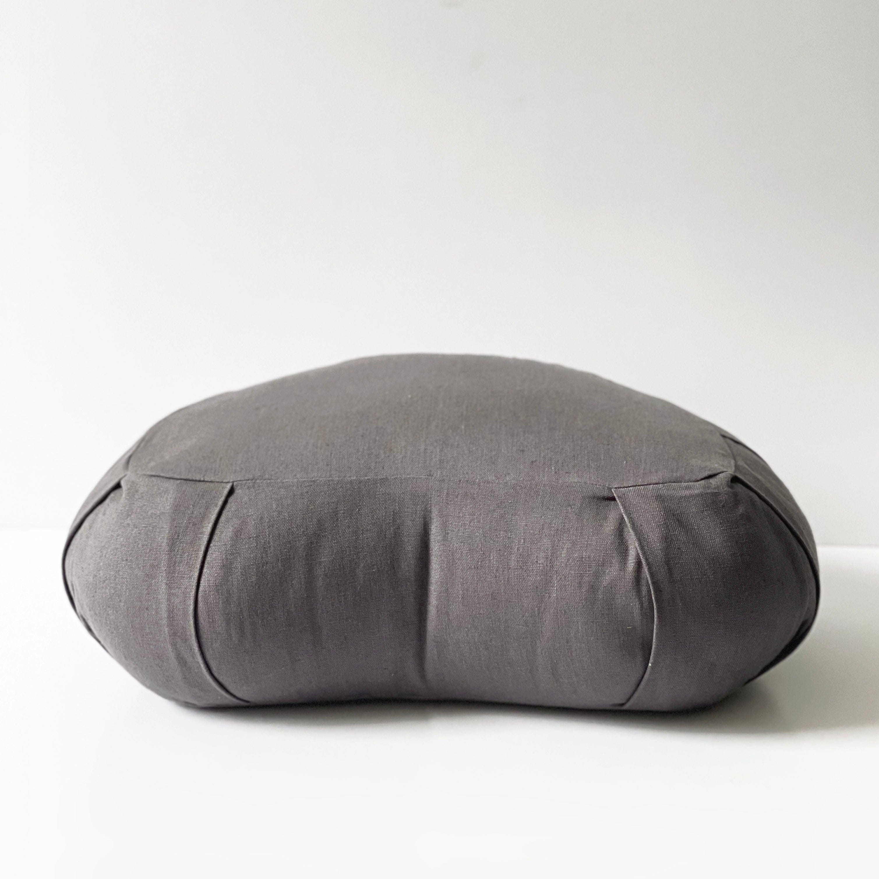 Crescent Natural Meditation Cushion | Shadow Grey